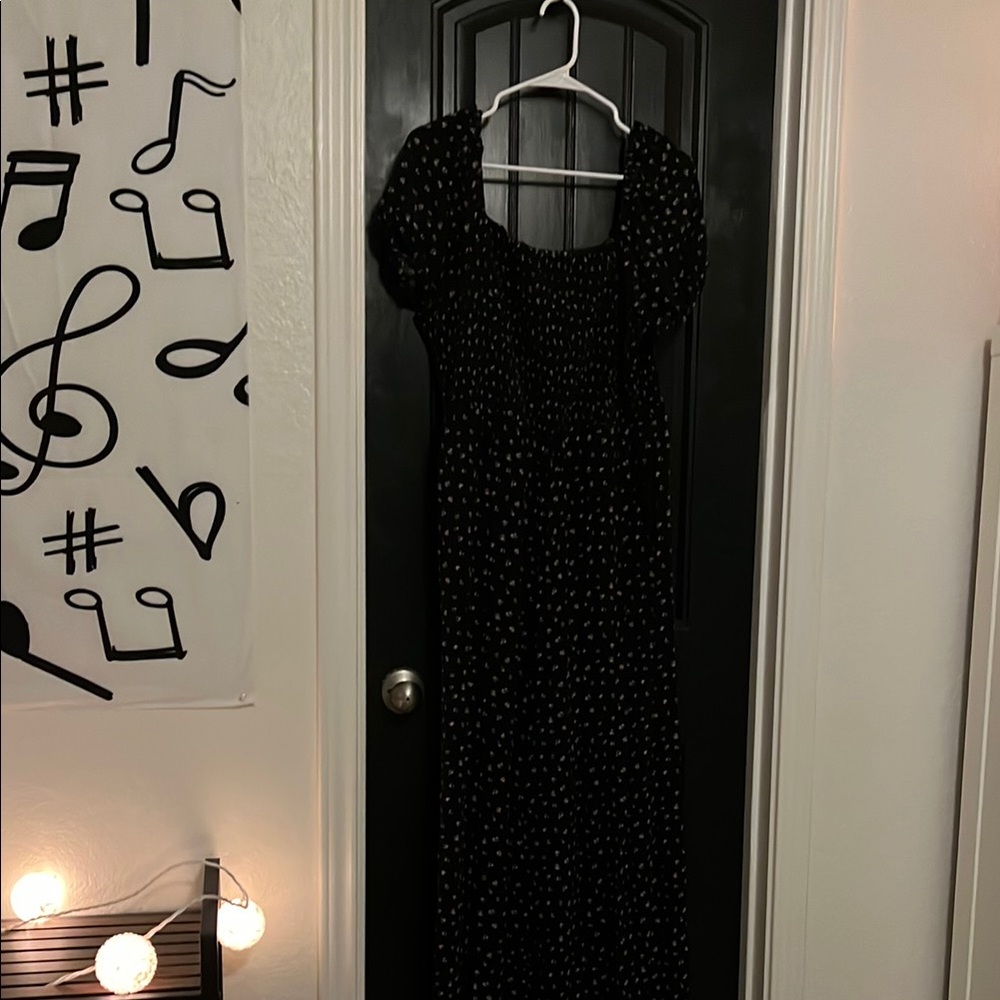 American Age Black Sleeveless Maxi Sundress